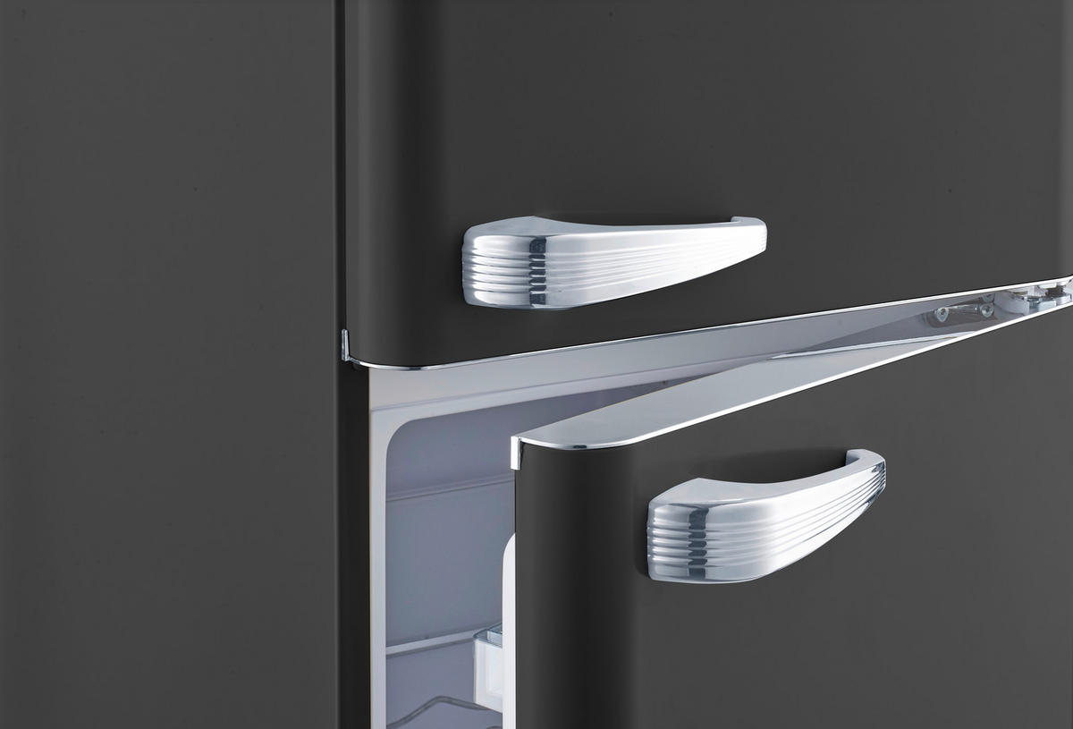 KÜHL-GEFRIER-KOMBINATION GK212.4RT B  - Schwarz, Basics, Kunststoff/Metall (54,50/145,60/62,60cm) - Wolkenstein