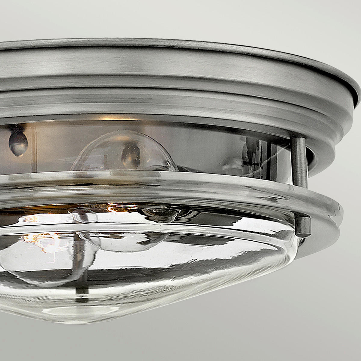 DECKENLEUCHTE  30.5/11.7 cm    - Nickelfarben, Lifestyle, Glas/Metall (30.5/11.7cm) - Elstead Lighting