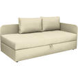 LIEGE  in Flachgewebe Creme  - Creme/Schwarz, Basics, Kunststoff/Textil (205/90/95cm) - Xora
