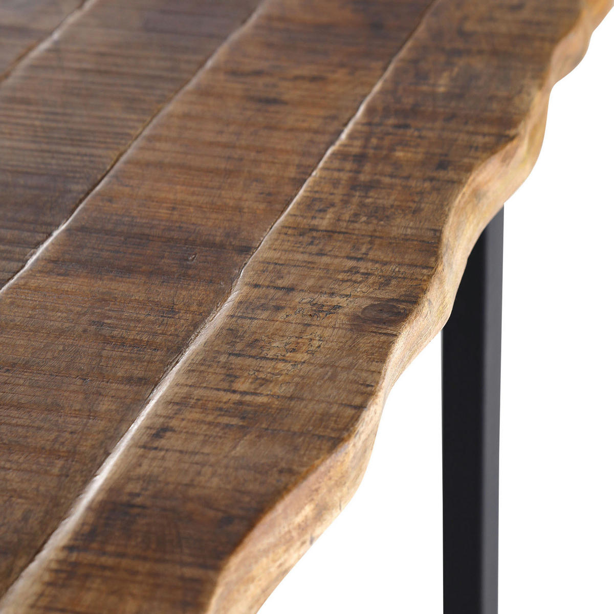 Masă din lemn, metal, 160/90/76 cm,   - maro/negru, Trend, lemn/metal (160/90/76cm) - Livetastic