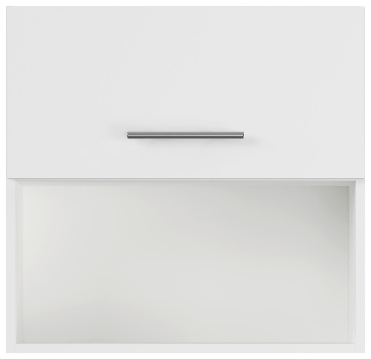 KÜCHENOBERSCHRANK 60/57,9/34,2 cm  in Weiß  - Edelstahlfarben/Weiß, Basics, Holzwerkstoff/Metall (60/57,9/34,2cm) - Impuls