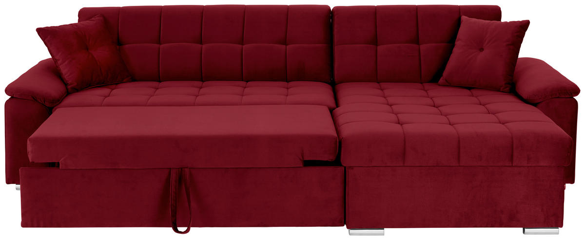 ECKSOFA Rot Zierkissen  - Rot, Trend, Textil (257/167cm) - Livetastic