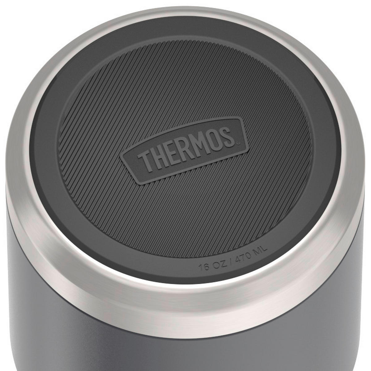 ISOLIERSPEISEGEFÄSS ICON 0,47 L  - Dunkelgrau, Basics, Metall (0,47l) - Thermos