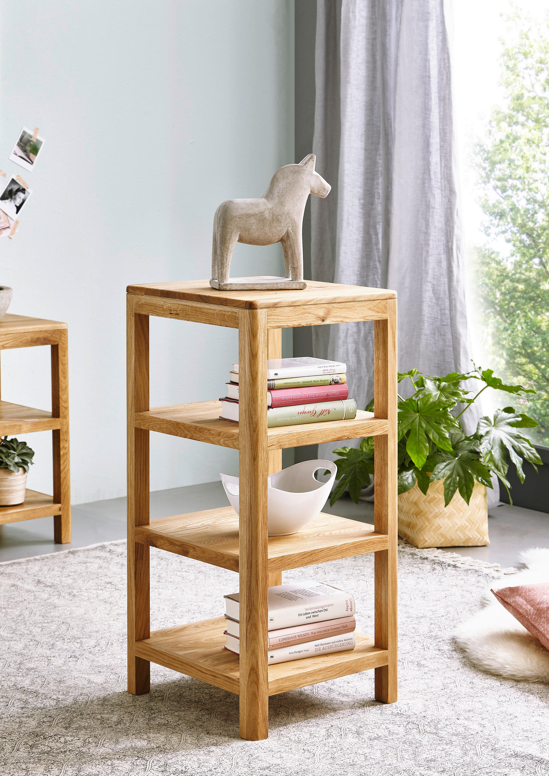 REGAL Wildeiche vollmassiv Eichefarben  - Eichefarben, Design, Holz (40/83/40cm)