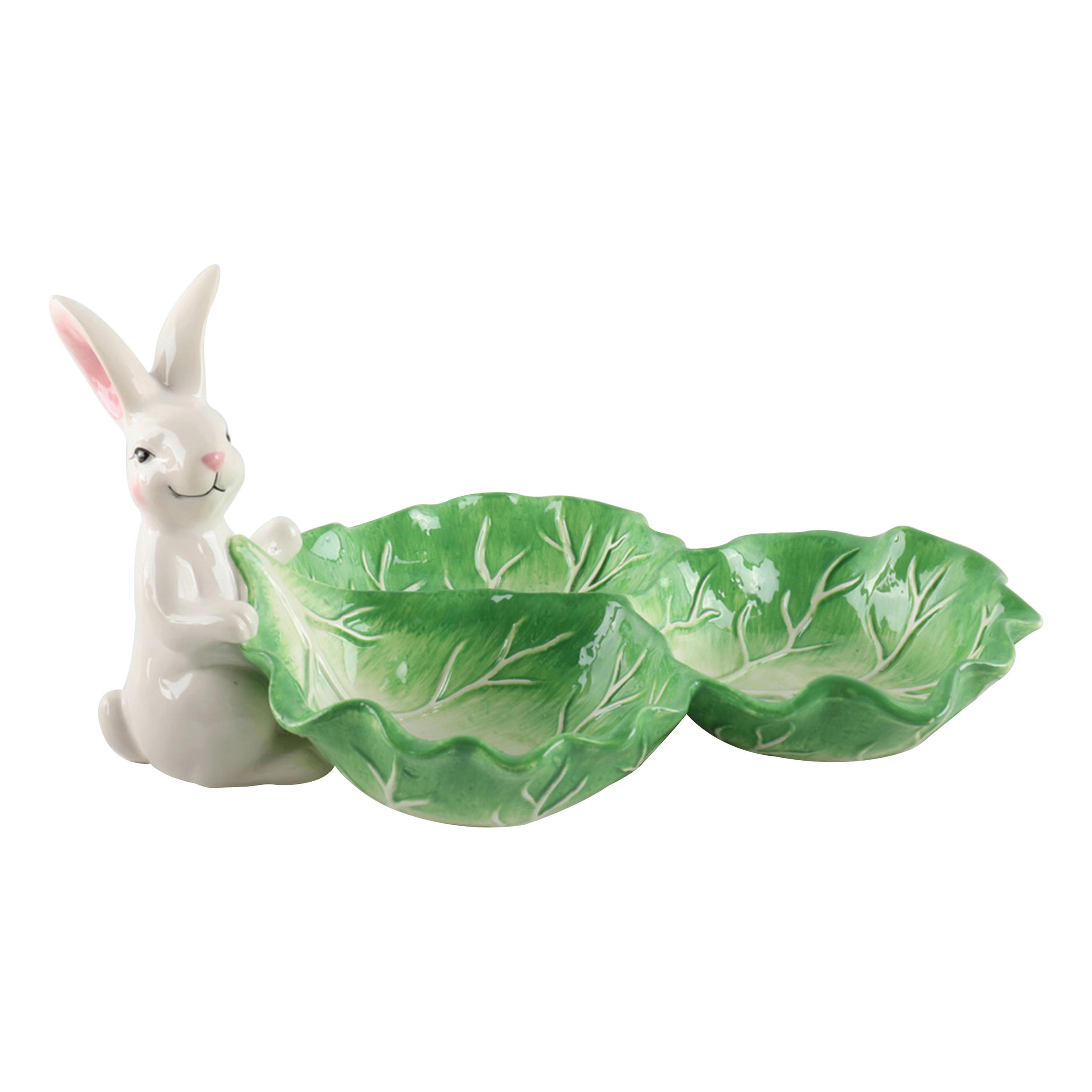 PLATOU PAȘTE - alb/verde, Lifestyle, ceramică (29,9/20,5/14,5cm)