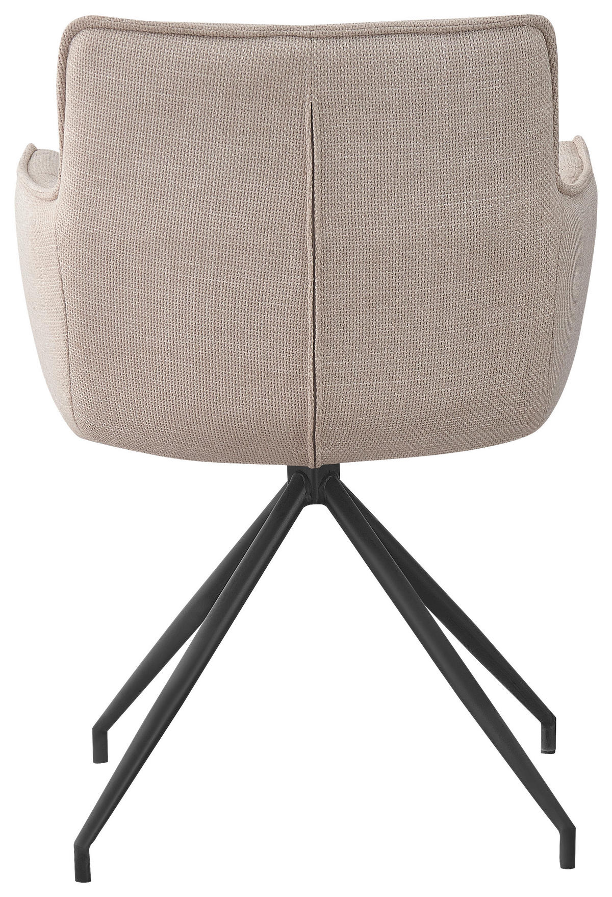 ARMLEHNSTUHL  in Eisen Webstoff  - Beige/Schwarz, Design, Textil/Metall (58/84/62.5cm) - Novel