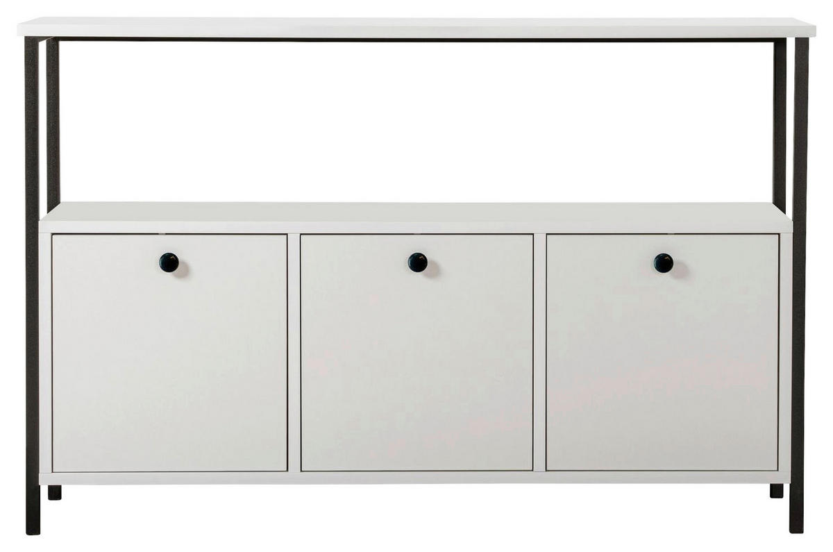 KOMMODE , 120/77/30 cm,  - Schwarz/Weiß, MODERN, Holzwerkstoff (120/77/30cm) - MID.YOU