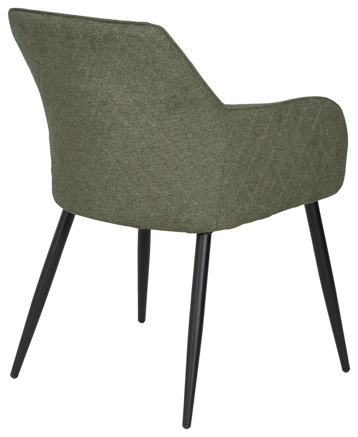 ARMLEHNSTUHL  in Webstoff  - Schwarz/Olivgrün, KONVENTIONELL, Textil/Metall (62/86/63cm) - SetOne by Musterring