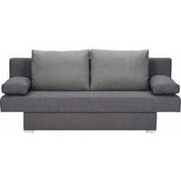 ROZKLADACIA POHOVKA, textil, sivá, tmavosivá - sivá/hliníková, Design, textil/plast (190/74-86/80cm) - Carryhome