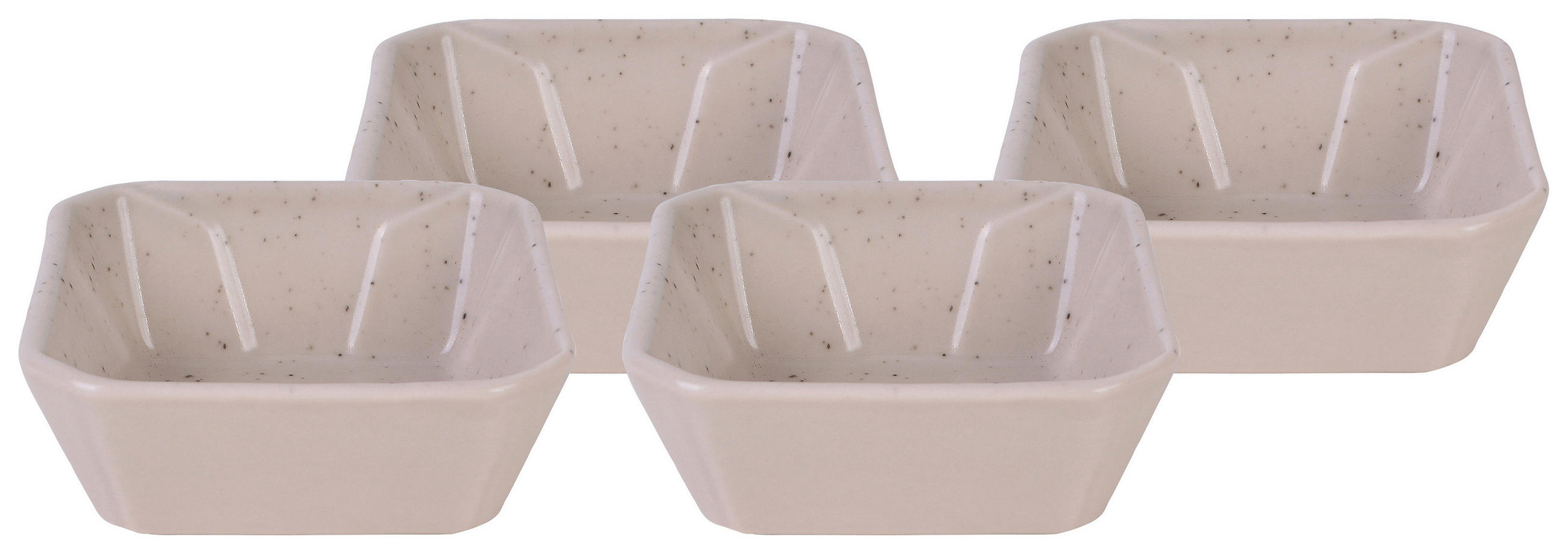 Dipschalenset Aus Keramik, Creme, Street 4-Tlg. 8,5x8,5cm