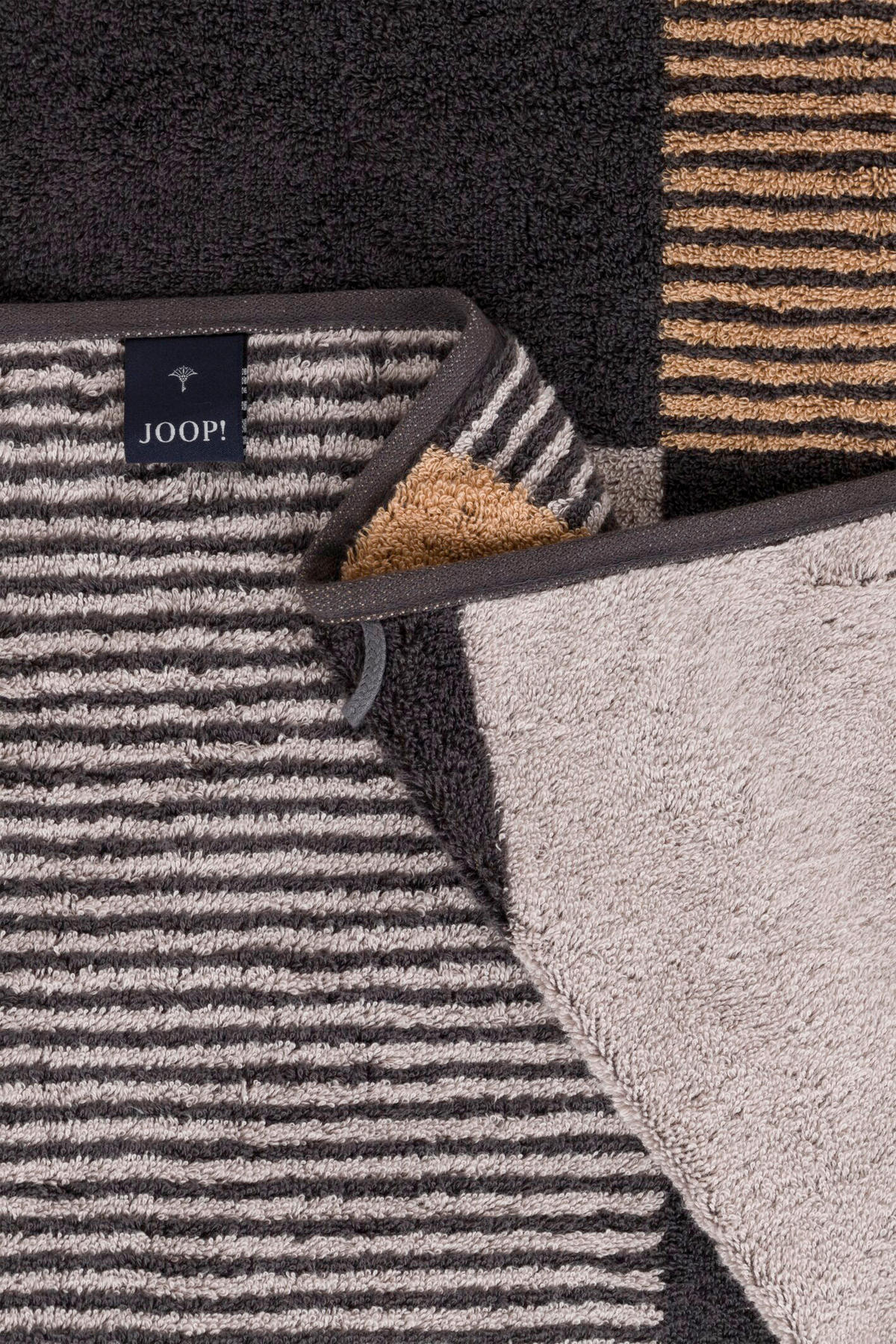 HANDTUCH DIVIDED SQUARES Grau  - Grau, Basics, Textil (50/100cm) - Joop!