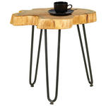 BEISTELLTISCH in Holz, Metall 40/40/45 cm  - Schwarz/Akaziefarben, Design, Holz/Metall (40/40/45cm) - Landscape