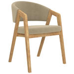 ARMLEHNSTUHL  Stoffauswahl Mikrofaser  - Taupe, KONVENTIONELL, Holz/Textil (59/96/60cm) - Carryhome