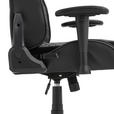 GAMINGSTUHL  in Lederlook, Mikrofaser Schwarz  - Schwarz, Design, Kunststoff/Textil (72/128-138/72cm) - Xora
