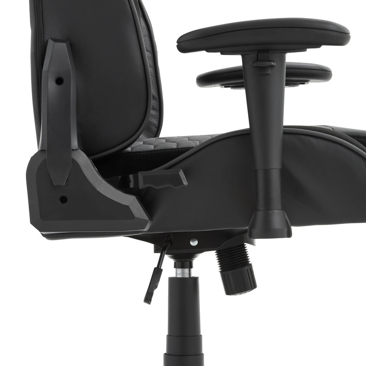 SCAUN DE GAMING  in imitație piele, microfibră negru  - negru, Design, plastic/textil (72/128-138/72cm) - Xora