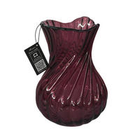 VÁZA  - lila, Design, Üveg (15/15/21cm)