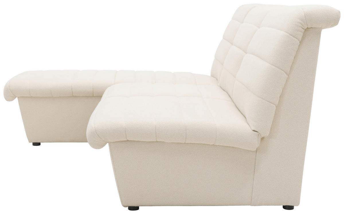 ECKSOFA in Webstoff Ecru  168/214 cm  - Ecru/Schwarz, Design, Kunststoff/Textil (168/214cm) - LOOKS by W.Joop