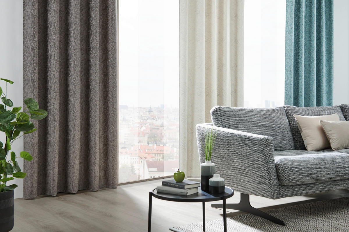 DRAPERIE CONFECȚIONATĂ opac  - maro, Konventionell, plastic (140/245cm) - Esposa