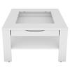 COUCHTISCH quadratisch Weiß  - Weiß, Design, Glas/Holzwerkstoff (67/43/67cm) - MID.YOU
