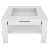 COUCHTISCH quadratisch Weiß  - Weiß, Design, Glas/Holzwerkstoff (67/43/67cm) - MID.YOU
