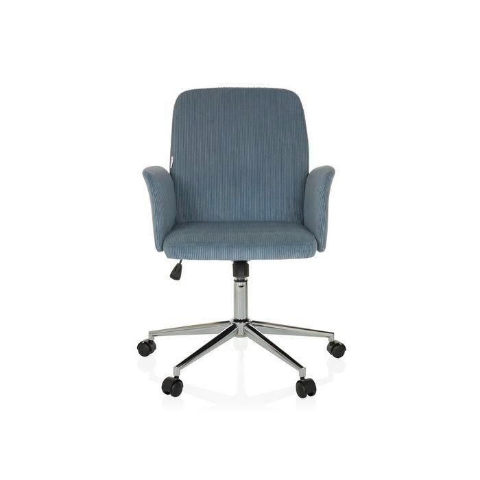 OTOČNÁ ŽIDLE, manšestr, modrošedá - barvy stříbra/modrošedá, Moderní, kov/textil (70cm) - MID.YOU