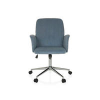 OTOČNÁ ŽIDLE, manšestr, modrošedá - barvy stříbra/modrošedá, Moderní, kov/textil (70cm) - MID.YOU