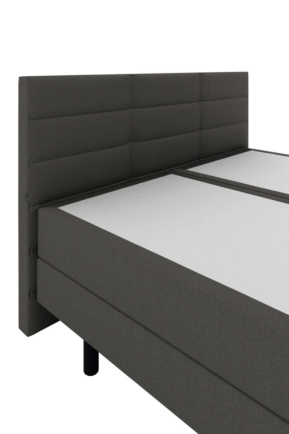 BOXSPRINGBETT 200/200 cm  in Dunkelgrau  - Dunkelgrau/Schwarz, KONVENTIONELL, Holzwerkstoff/Kunststoff (200/200cm) - Musterring