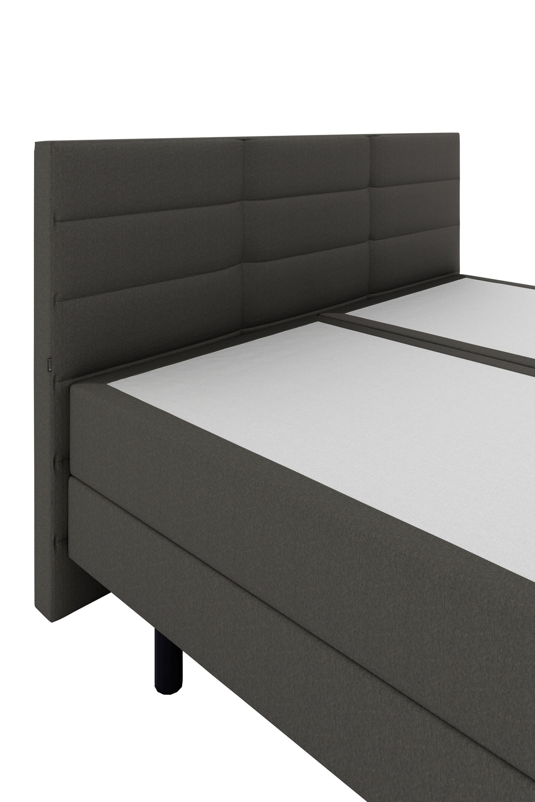 Thumbnail - Musterring Boxspringbett, Dunkelgrau, Textil, H3, 7-Zonen, Höhe ca. 22 cm, 180x200 cm, Dgm, Über- und Sondergrößen erhäl...