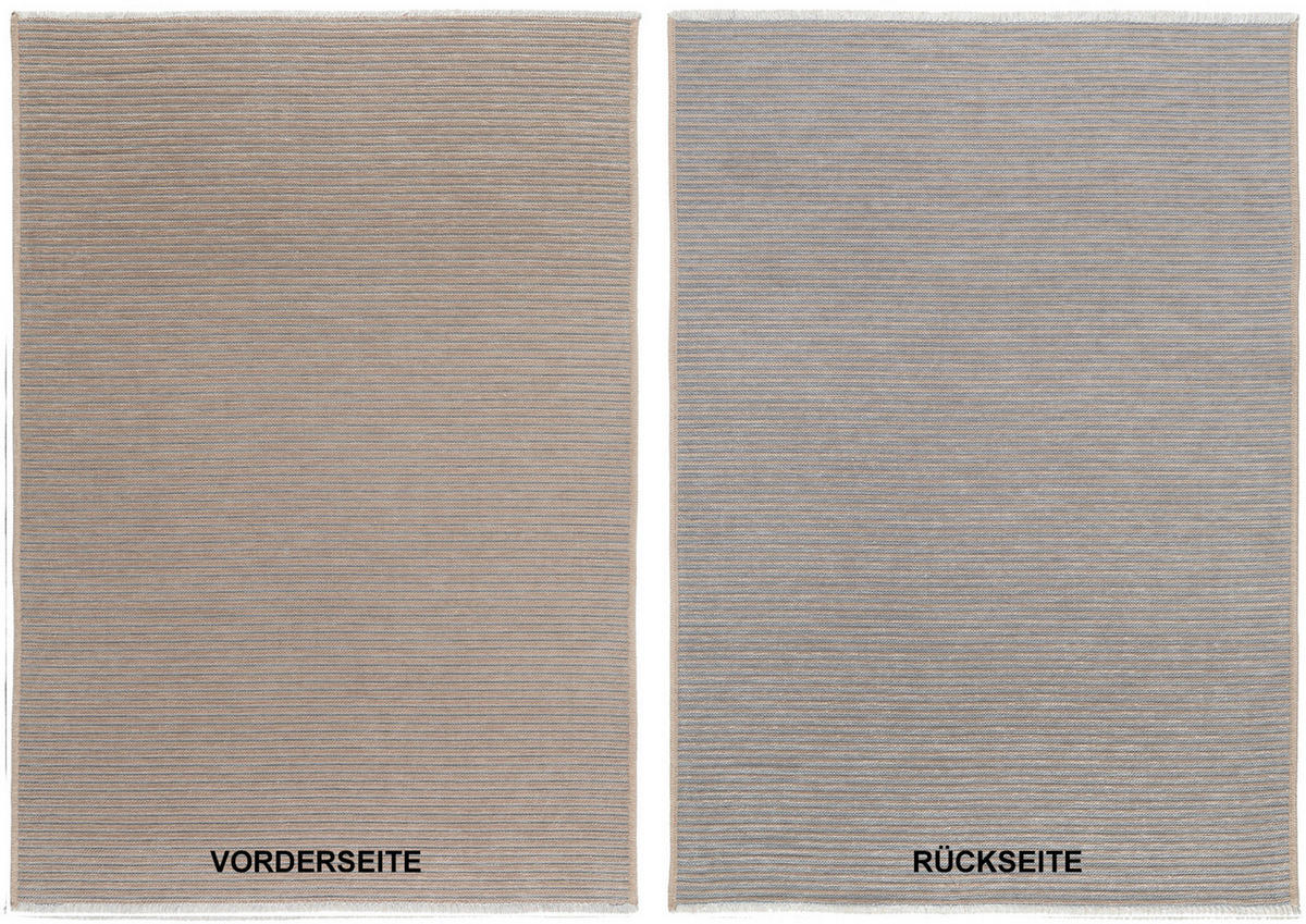 FLACHWEBETEPPICH 140/200 cm Grau, Beige  - Beige/Grau, Design, Textil (140/200cm) - Novel