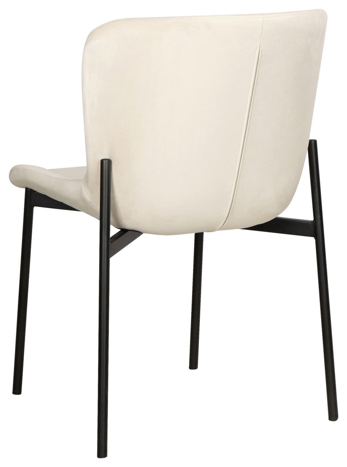 STUHL   Samt  Schwarz, Beige  - Beige/Schwarz, MODERN, Textil/Metall (52/79/49cm) - Livetastic