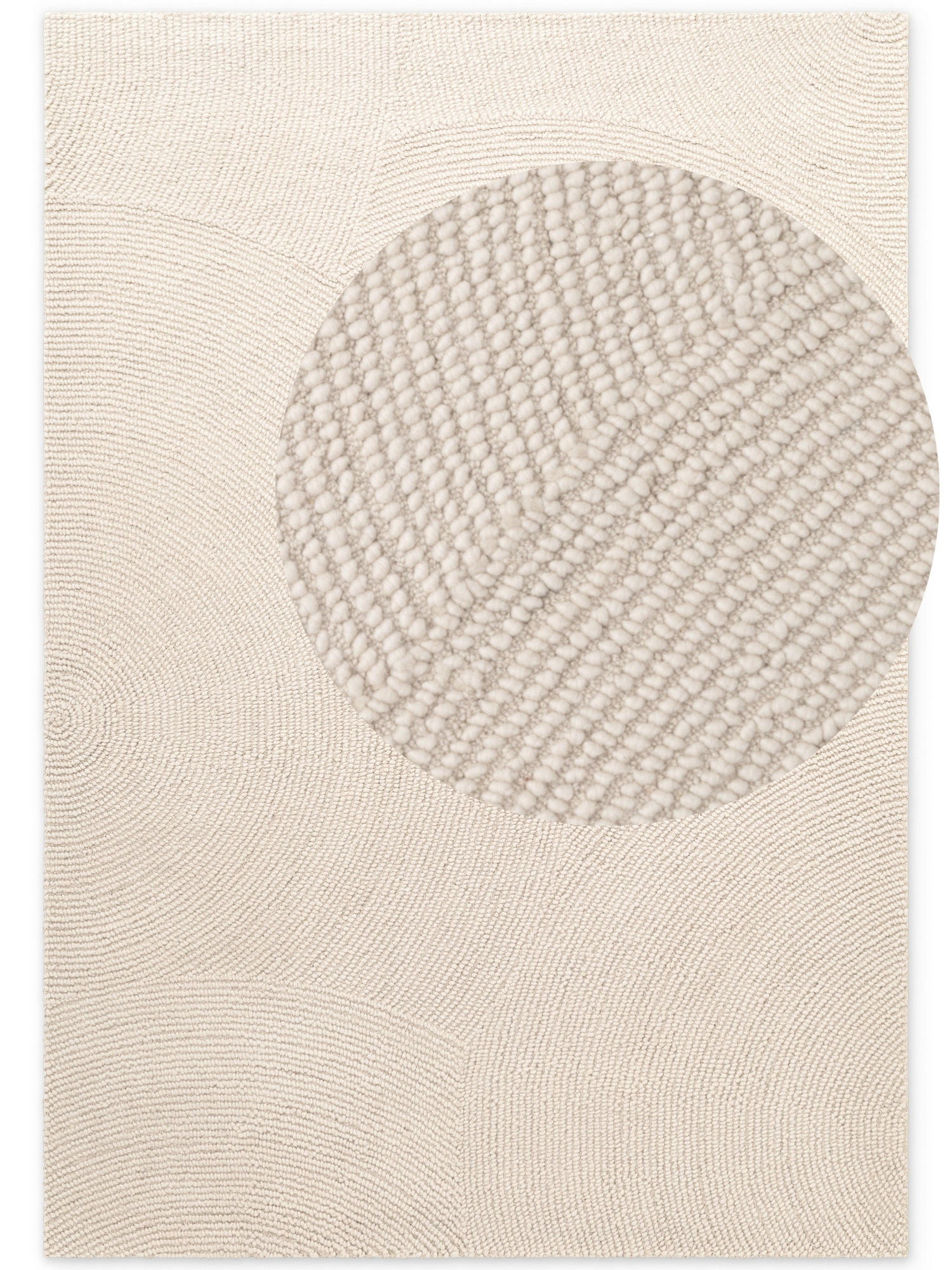 Hanse Home Wollteppich Calmio Creme 80x150 cm