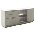 SIDEBOARD Grau, Eichefarben  180/77/44 cm  - Eichefarben/Grau, Design, Holzwerkstoff/Metall (180/77/44cm) - Novel