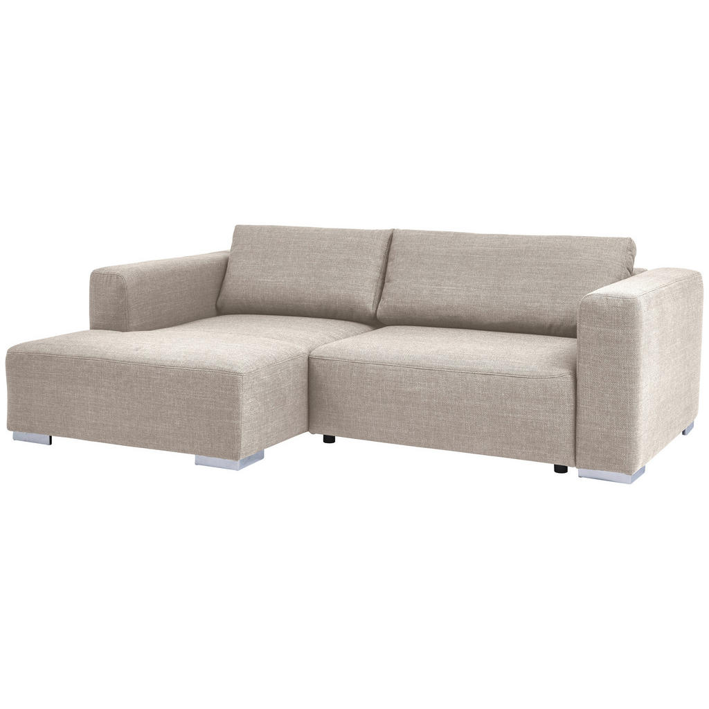 Thumbnail - Tom Tailor Ecksofa Heaven, Beige, Textil, 4-Sitzer, Füllung: Silikon, Ottomane links, L-Form, 242x162 cm, Oeko-Tex® Stan...
