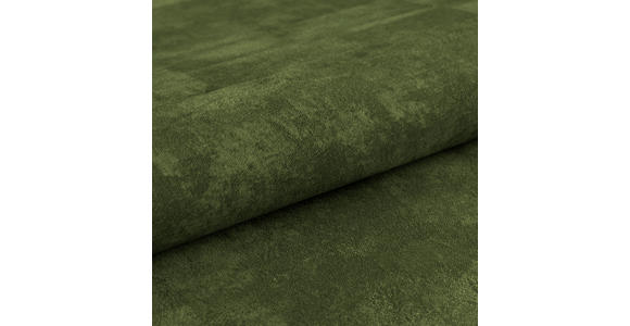 SCHLAFSOFA Chenille Olivgrün Rückenkissen, Armlehnenkissen, Bettkasten, Schlaffunktion, Rücken echt  - Schwarz/Olivgrün, KONVENTIONELL, Textil/Metall (203/94/96cm) - Carryhome