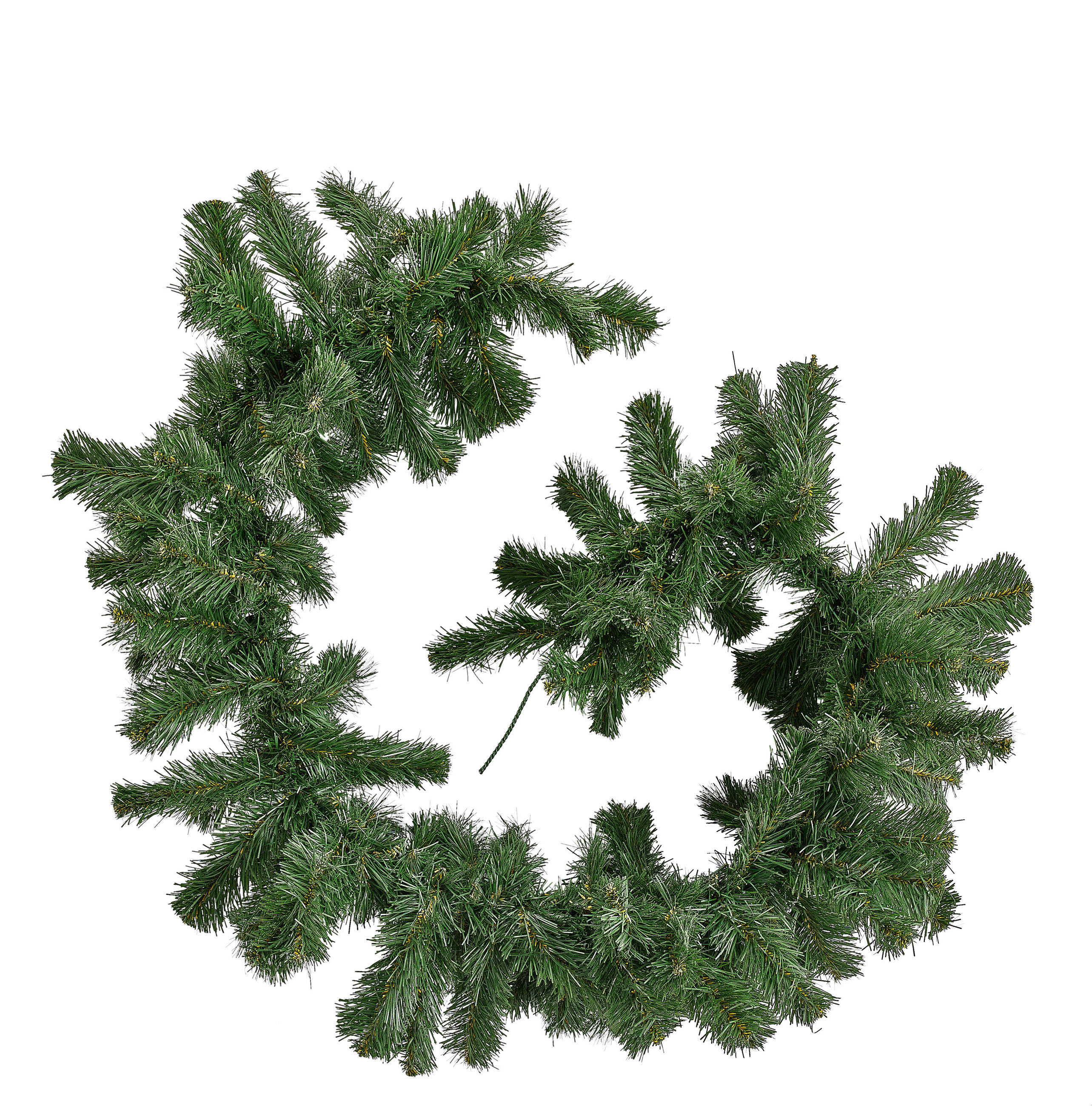 TANNENGIRLANDE - Grün, Basics, Kunststoff/Metall (25/270cm) - X-Mas
