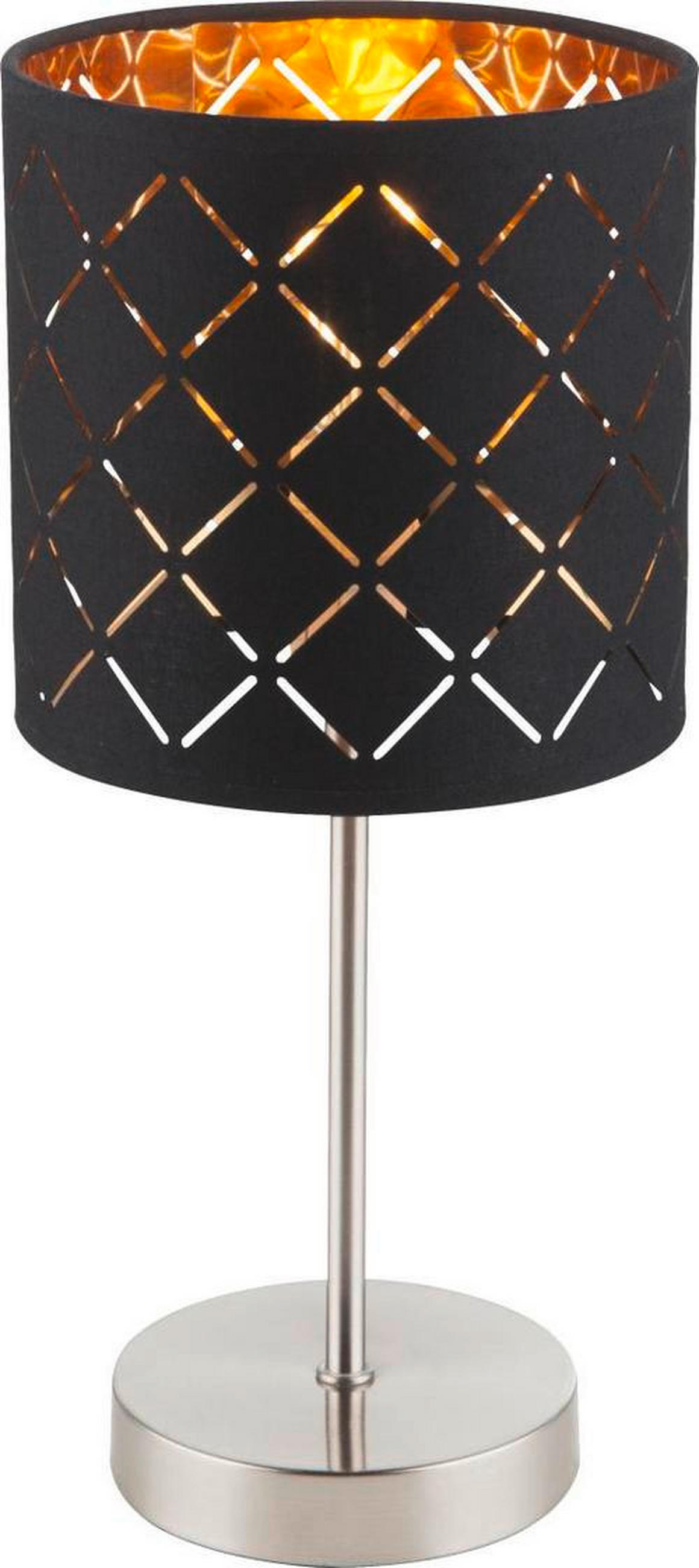 TISCHLEUCHTE CLARKE 15/35 cm   - Goldfarben/Schwarz, LIFESTYLE, Textil/Metall (15/35cm) - Globo
