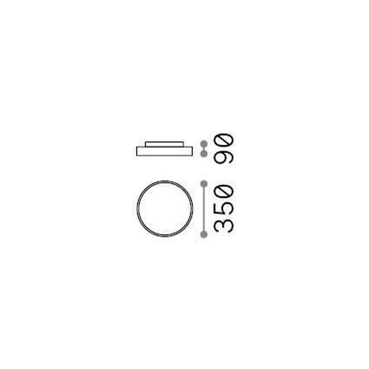 LED-DECKENLEUCHTE 35/9 cm   - Weiß, Basics, Metall (35/9cm) - Ideal Lux