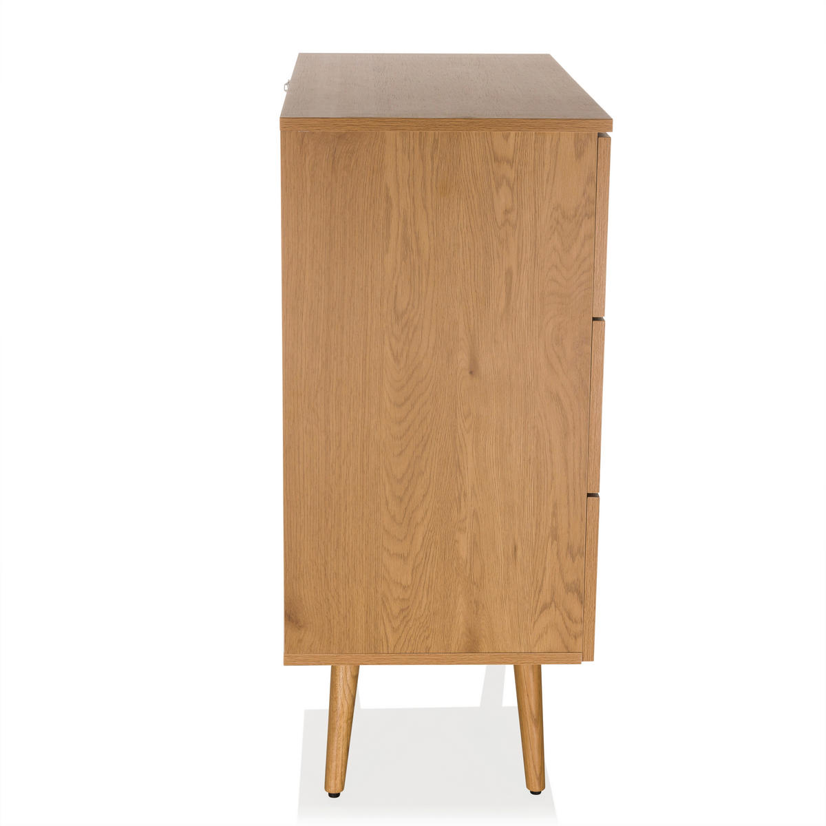 BYRÅ 80/90/40 cm  - svart/ekfärgad, Modern, trämaterial (80/90/40cm) - MID.YOU