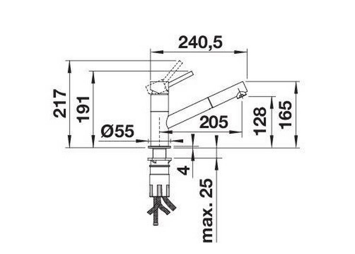 KÜCHENARMATUR 527648  - Chromfarben, Basics, Metall (5,5/19,1/25,5cm) - Blanco