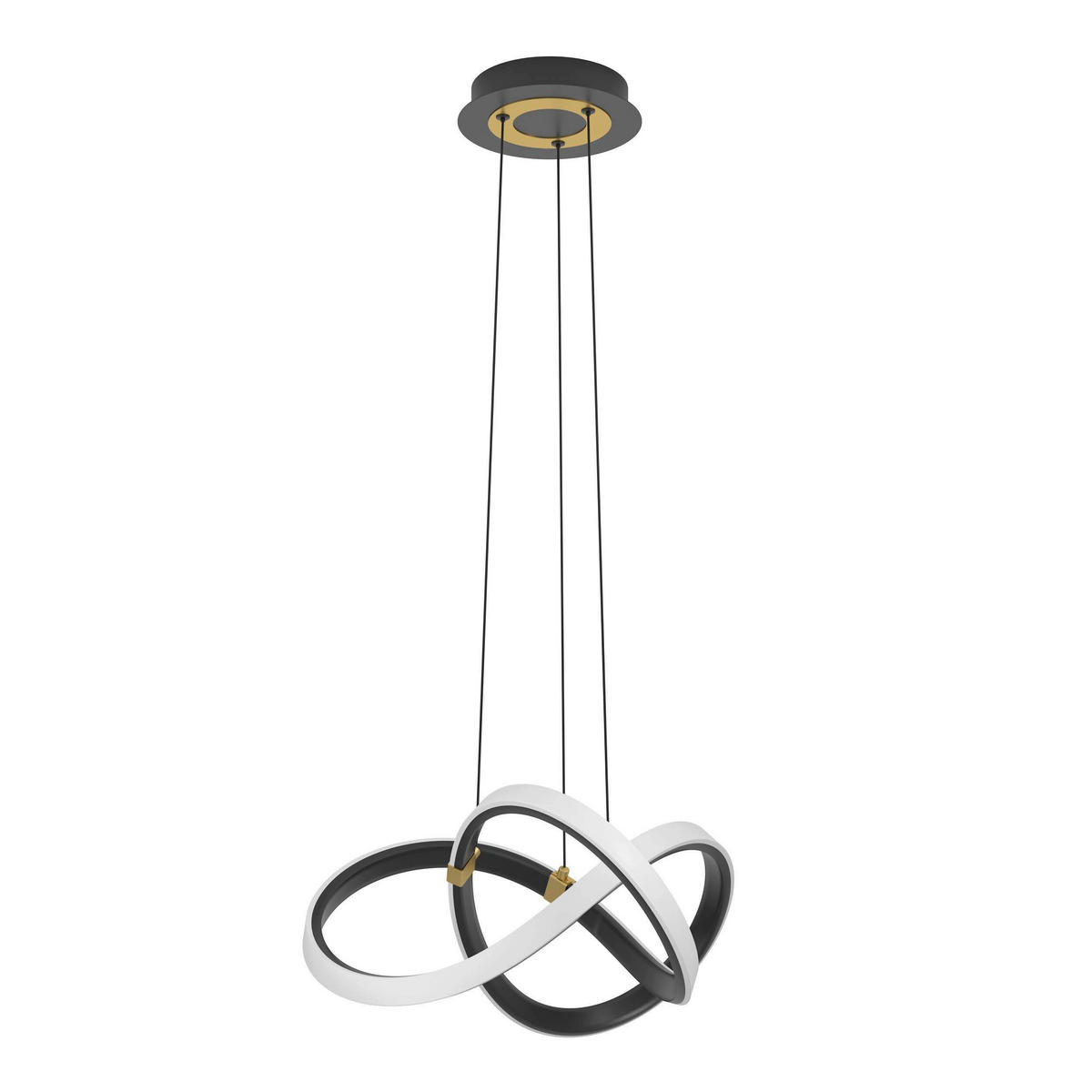 LED-HÄNGELEUCHTE 55/150 cm   - Goldfarben/Schwarz, Design, Metall (55/150cm) - Eglo