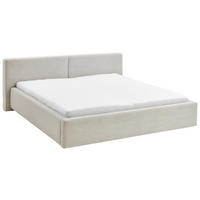 POLSTERBETT 180/200 cm  in Beige  - Weiss/Beige, Basics, Holz/Textil (180/200cm) - Boxxx