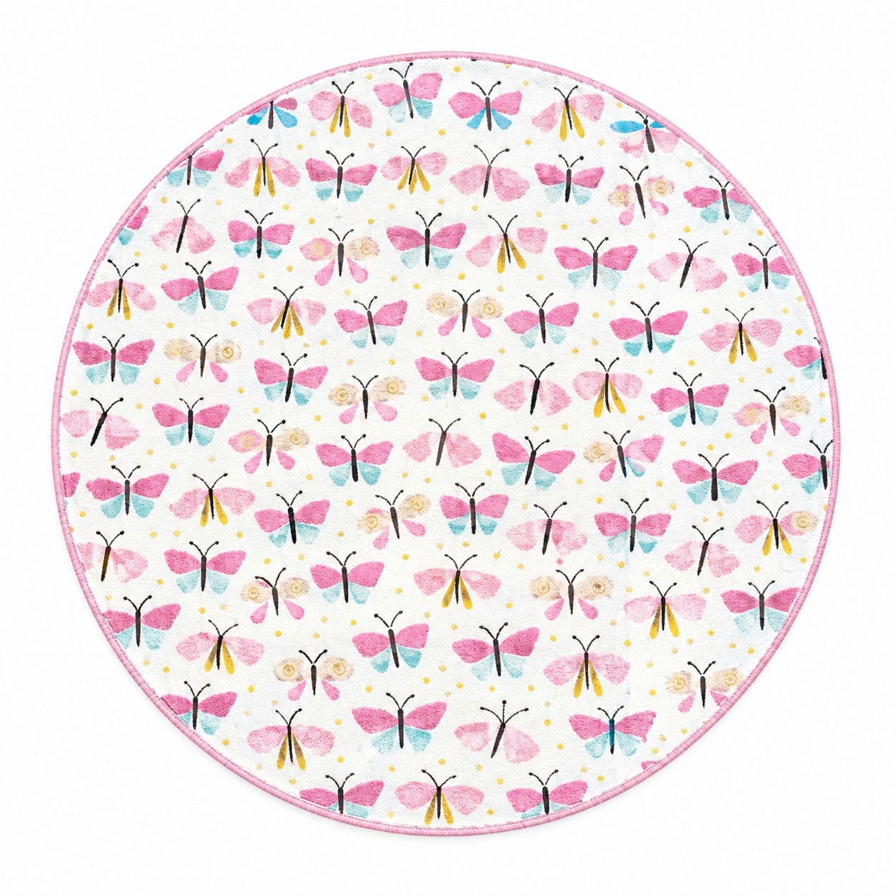 KINDERTEPPICH  Wohnzimmer 180/180 cm Multicolor rund  - Multicolor, Basics, Textil (180/180cm)