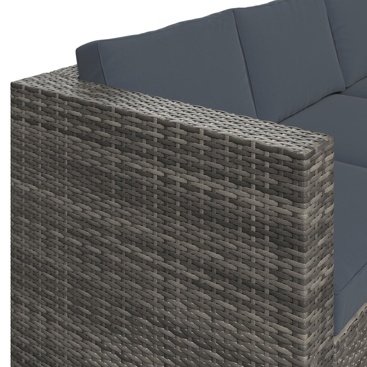 LOUNGEGARNITUR   140/48/68/80 cm Eisen  - Blaugrau/Grau, MODERN, Metall (140/48/68/80cm) - Ambia Garden