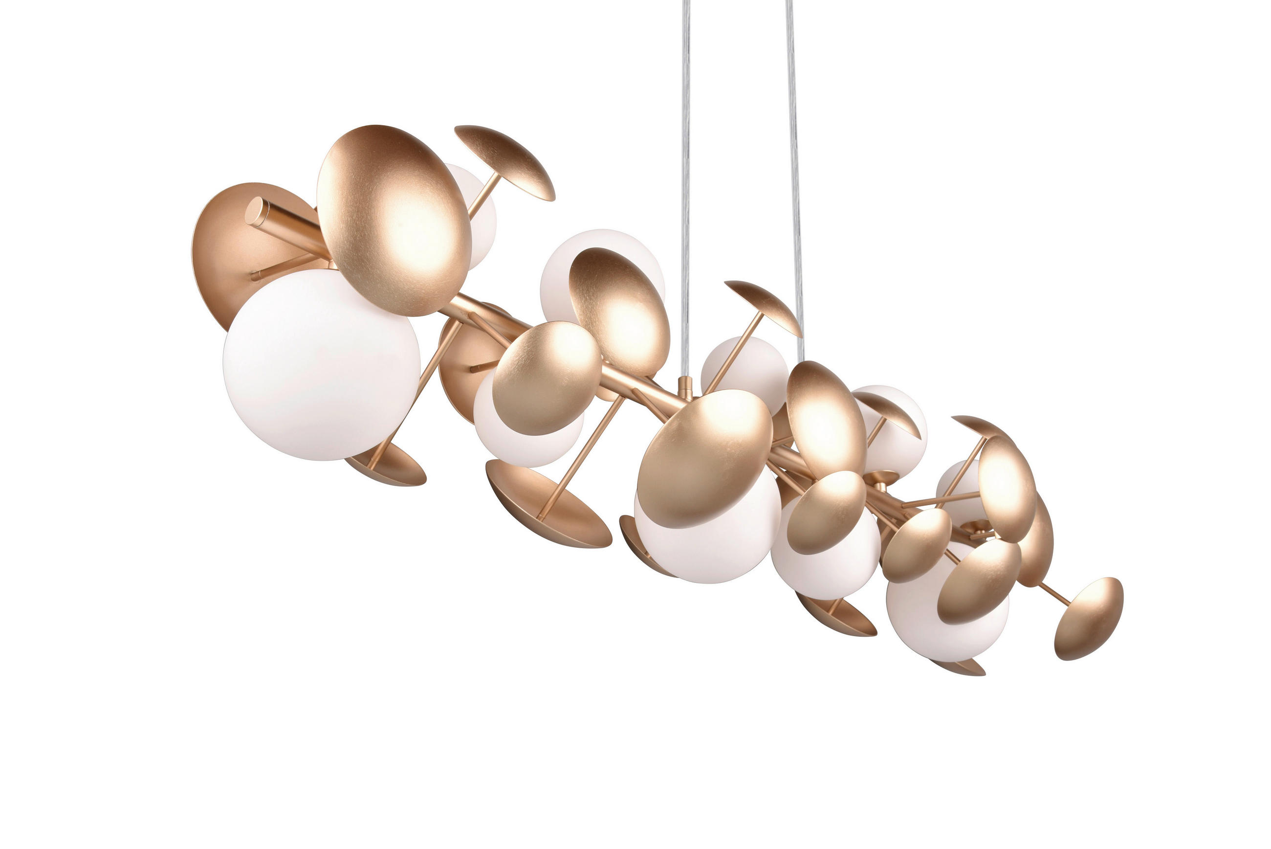 PENDUL - alb/auriu, Basics, sticlă/metal (100/150/22cm)