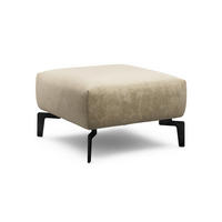 HOCKER Samt Naturfarben  - Schwarz/Naturfarben, Design, Textil/Metall (70/70/46cm) - SENSOO