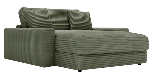 XXL-SESSEL Cord Olivgrün - Schwarz/Olivgrün, MODERN, Kunststoff/Textil (160/87/190cm) - Carryhome