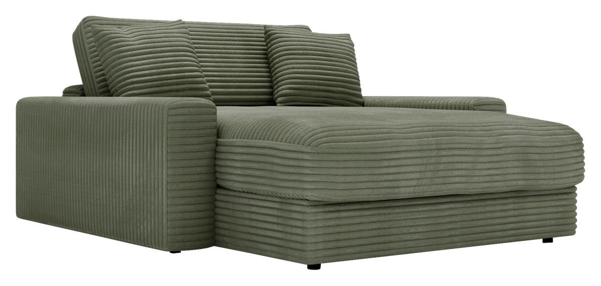 XXL-SESSEL - Schwarz/Olivgrün, MODERN, Kunststoff/Textil (160/87/190cm) - Carryhome