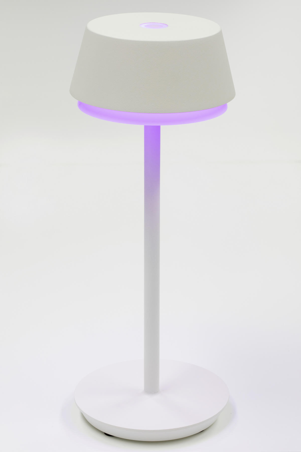 STOLNÍ LED LAMPA, dotykový stmívač, 12/30 cm  - bílá, Basics, kov/plast (12/30cm) - Dieter Knoll