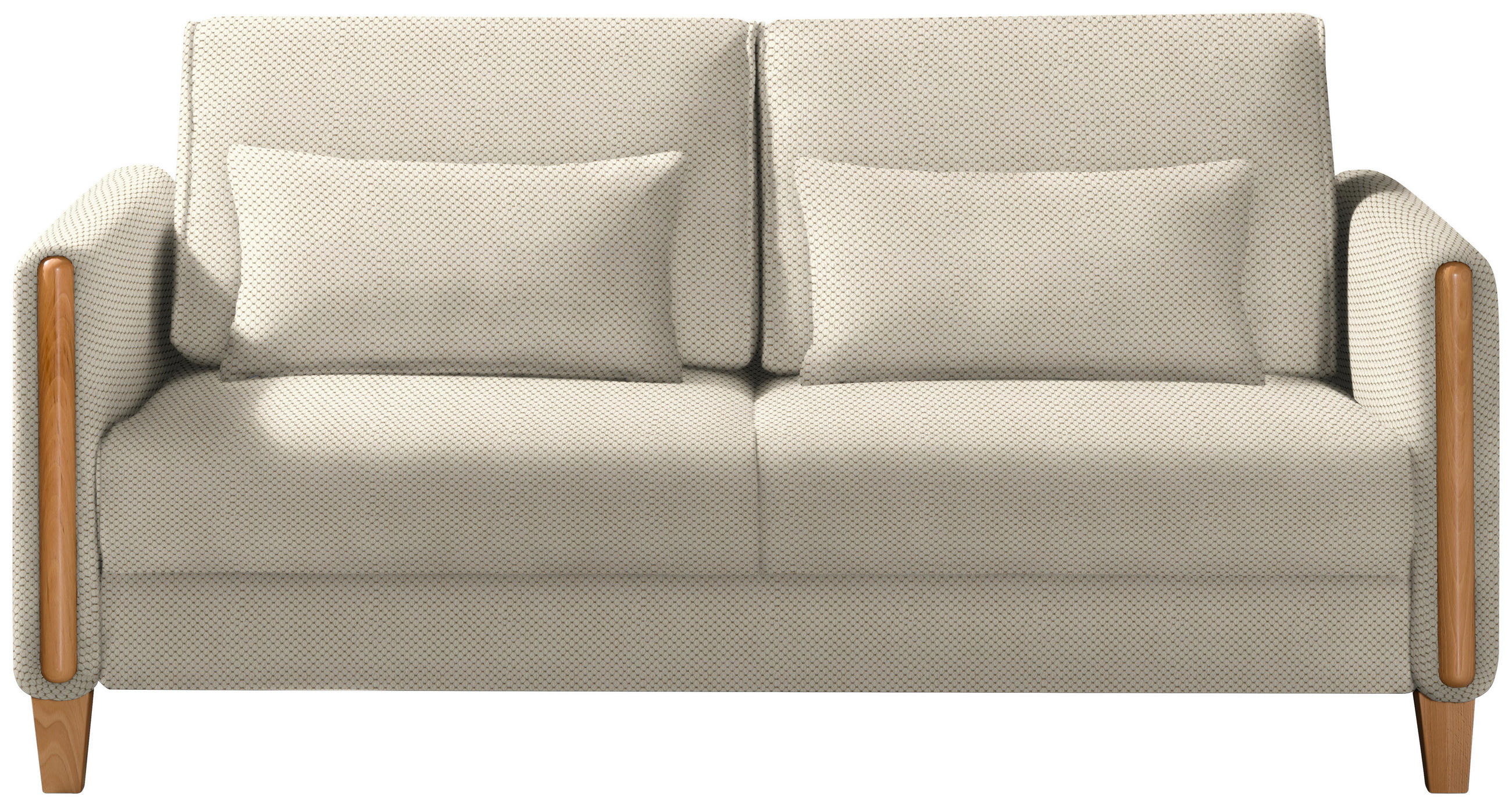 SCHLAFSOFA in Holz, Textil Creme, Buchefarben  - Buchefarben/Creme, Design, Holz/Textil (174/88/104cm) - Niels Andersson