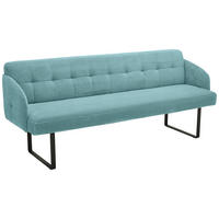 SITZBANK 217/85/69 cm Cord Petrol Metall  - Petrol/Schwarz, Design, Textil/Metall (217/85/69cm) - Musterring